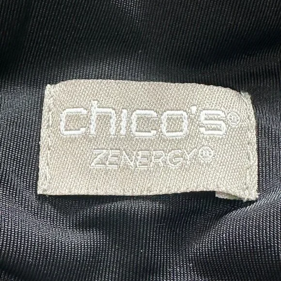 Chicos Zenergy Pants 12-14 Yoga Athletic Casual Pull On Gray Black Heathered - Picture 3 of 11